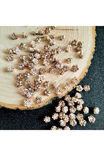 canan dizayn Daisy Stone Metallized Button 12mm (15 Pieces)