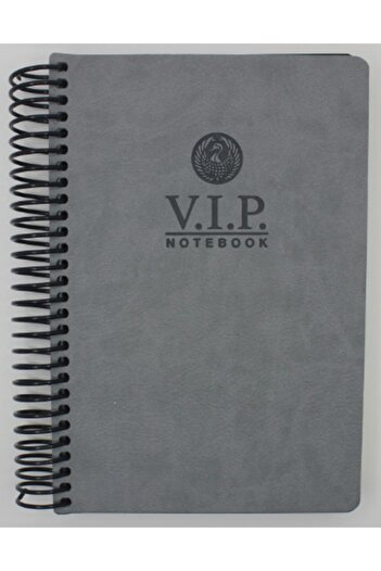 Gıpta دفتر ملاحظات بغطاء جلدي حلزوني VIP 140 ورقة مخطط 17x24