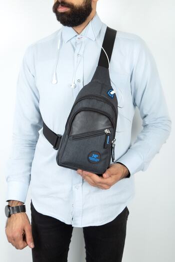 By Hakan Newish Polo 2031 Shoulder and Chest Bag Black-blue