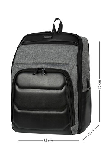 barberri حقيبة ظهر للكمبيوتر المحمول من الدرجة الأولى للجنسين - حماية كاملة، كابل USB، 32x45x19 سم