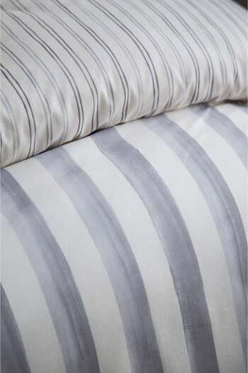 Apricitas HOME Muslin Collection Stripe Gray Double Muslin Bed Covered 100% Cotton Duvet Cover Set