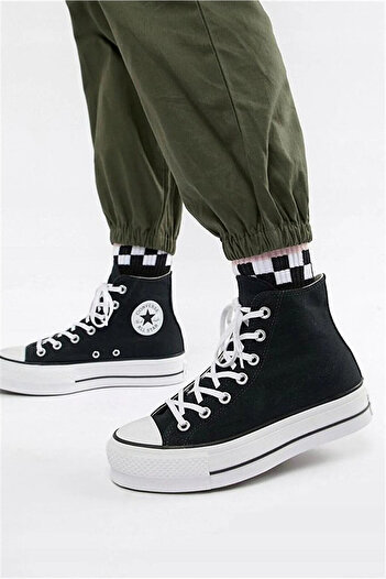 Converse Black Chuck Taylor All Star Eva Lif Sneaker Platform Canvas