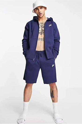 Nike Sportswear Clup Fleece Jersey Standart Fit Kesim Lacivert Erkek Spor Şort