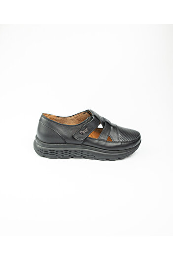 Scavia 323 Black Leather Women's Casual Shoes