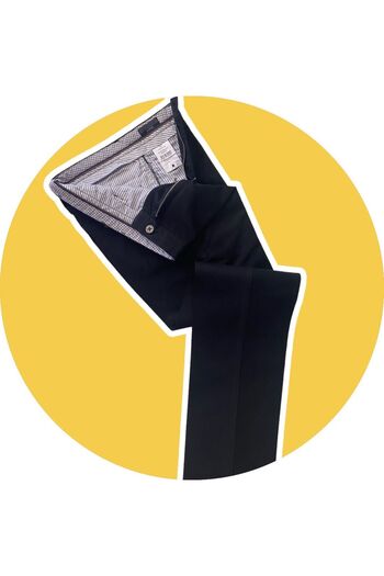 Sarar İnterview Sarar %100 Pamuk Klasik Kalıp Yandan Cepli Siyah Koton Pantolon 42 Model-2 2B245