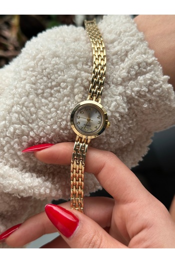İnogge Gold Renk Kadın Retro Minimal Kol Saati