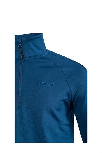 2AS Ανδρικός ιδρώτας με μισό φερμουάρ Kherlen Navy Blue