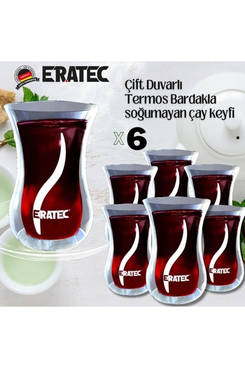ERATEC Çift Duvarlı Termos Bardak 6'lı