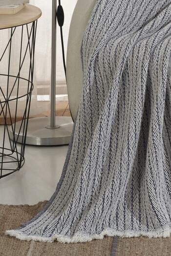 Lux Touch Vera Indigo Одномісне крісло Бержер Покривало Шаль 150 X 200 см Телевізійний плед Бавовняний