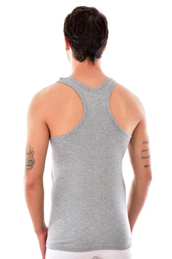 Tutku Men's Gray Sports Undershirt 6 Pieces 0118