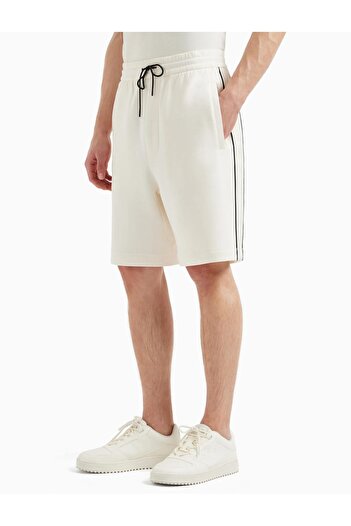 Emporio Armani Men's Regular Cut Cotton Shorts with Pockets Ecru BERMUDA 3D1P69 1JHSZ-0128