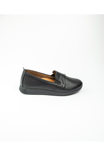Scavia 327 Black Leather Women's Casual Shoes
