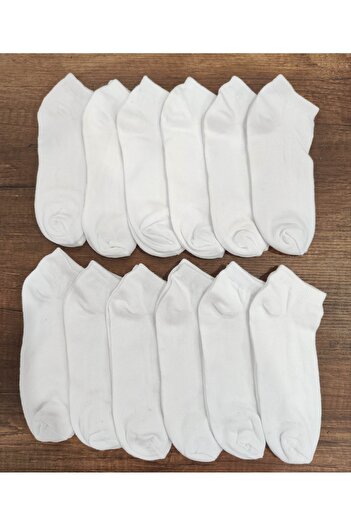 Leement socks 12 чифта тънки летни памучни спортни чорапи - къси ботуши, обикновени бели