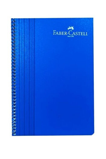 Faber Castell 1 Buc Copertă PP Caiet Dimensiune B5 Spirale 80 Foi Liniat Albastru
