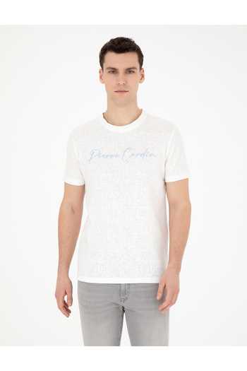 Pierre Cardin Ανδρικό λευκό μπλουζάκι Slim Fit 1857540