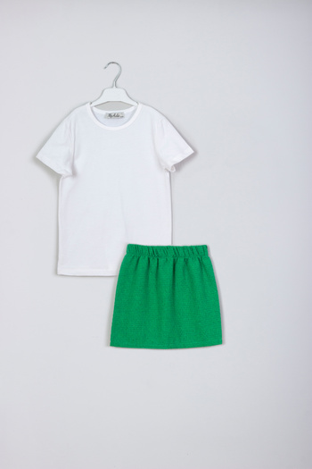 MYADA New Season Basic T-Shirt Skirt Combination Set