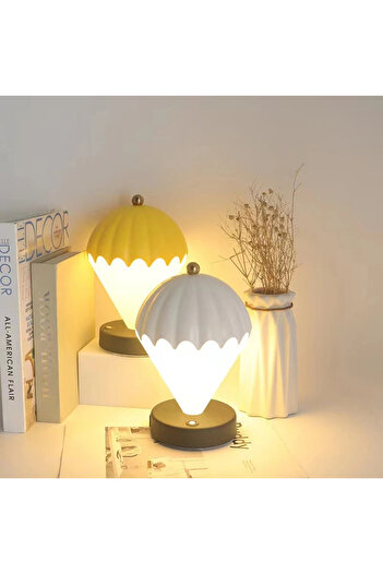 Sensoria Dekoratif Balon Şeklinde Şarjlı Dokunmatik Gece Lambası 4 Kademeli Masa Lambası Süs Eşyası 23x13 Cm