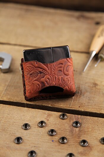 New Coast Leather 1900's Hakiki Deri El Yapımı Zippo Kılıfı
