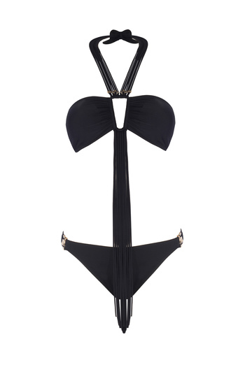 ZEKİ Tasseled Strapless Bikini
