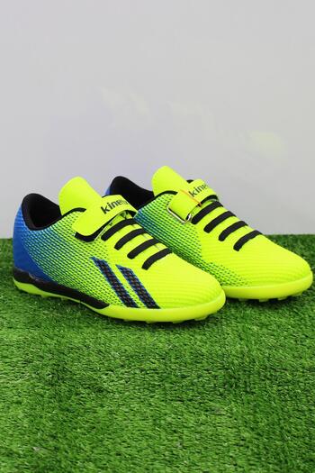 Kinetix Enta TF Green Turf Astroturf Boys' Football Shoes