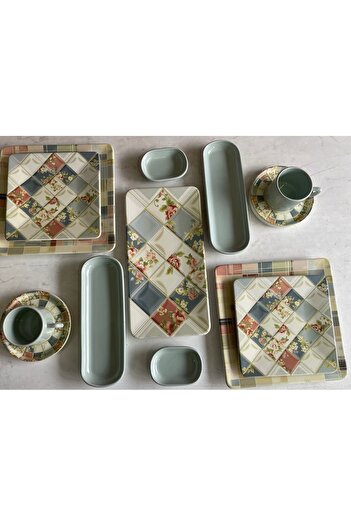 Keramika Algorithmic 13 Piece Breakfast Set