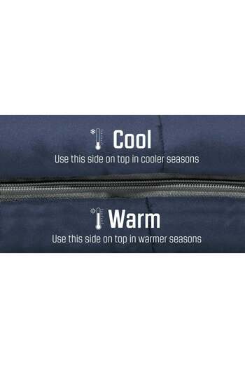 Outwell Contour Lux Deep Blue Summer and Winter Sided -19°C 1700gr Large Sleeping Bag Left Zipper
