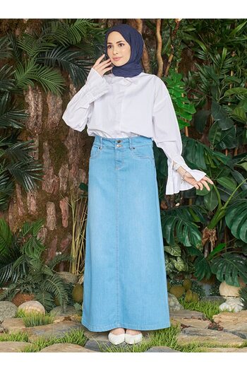 Neways Denim Skirt - Blue - Neways