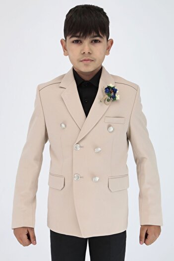 SIRRI Boy's Double Breasted Classic Elegant Single Jacket