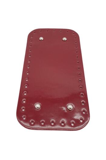 angel çanta aksesuar Angel Bag Accessory Shiny Patent Leather 25x12 cm Rectangular Bag Base Claret Red Color Silver Metal