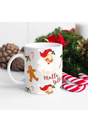 PEKSHOP Retro Santa Claus Printed Mug Cup Christmas Gift
