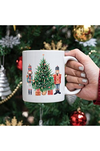 PEKSHOP Christmas Tree And Tin Soldiers Design Mug Cup New Year's Gift Mug Coffee Cup