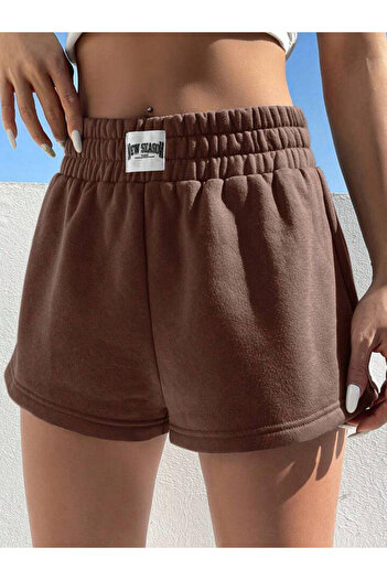 Scrovtie Γυναικείο Μίνι ψηλόμεσο μαύρο 100% βαμβακερό σορτς
