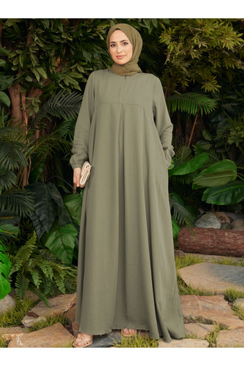 Neways Pocketed Casual Liyosel Dress - Khaki - Neways