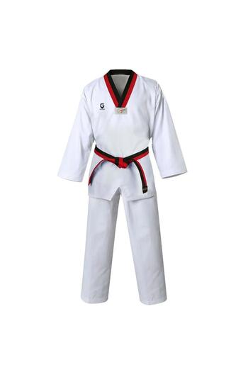 TOP GLORY IMLPE01 Φόρεμα Taekwondo με γιακά Pum Λευκό