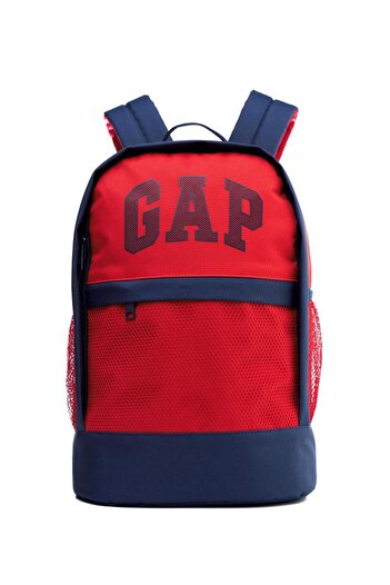GAP حقيبة ظهر أصلية ذات حجرة مزدوجة باللون الأحمر والأزرق الداكن