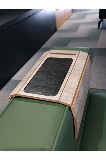 ARKITEKT EX Kolçak Tepsisi MDF 8 mm | Kaymaz Orta Alan | Bardaklık ve Telefon Standı | 50x27.8 Koltuk Üstü