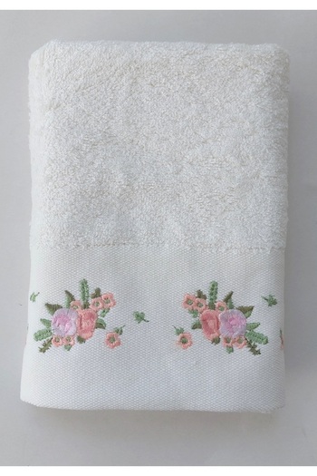 EMİLLİE Bamboo Embroidered Spring Towel 50X90Cm