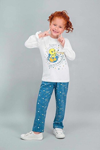 TWEETY Licensed Cream Girl's Pajama Set