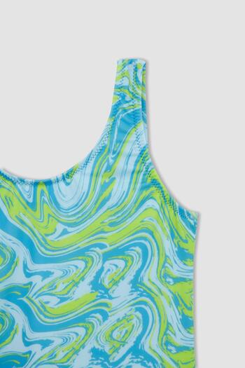 DeFacto Girl's Patterned Swimsuit Z3575a623sm