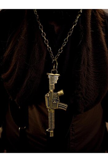 whocares Unisex Heavy Weapon Symbol Chain Necklace - Antique Color Quality