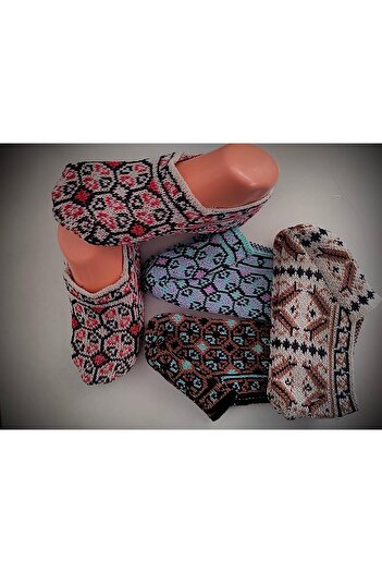 Çeyizcim Knitwear Knitted 4 Pieces Dowry Bundle Turkmen Booties