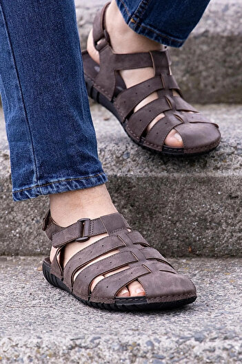 Muya Troy Brown Anatomical Sole Men's Sandals