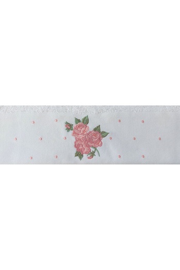 EMİLLİE 50x90cm Bamboo Embroidered Rose Towel