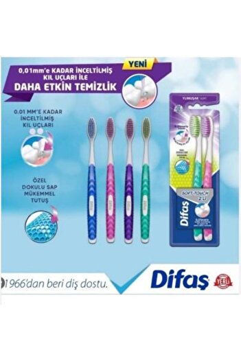 Difaş DİFAŞ SOFT TOUCHT 2-PIECE TOOTH BRUSH