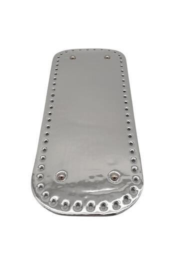 angel çanta aksesuar Angel Bag Accessory Shiny Patent Leather 32x12 cm Rectangular Bag Base Gray Color Silver Metal