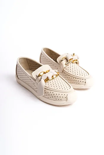 BUNİPARK Women's Loafer Buckle Casual Shoes