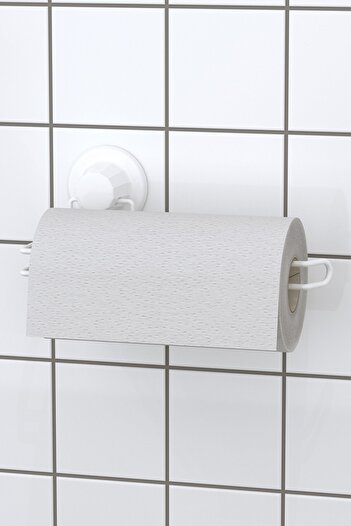 Teknotel No Punching Screw Drill!Vacuum Paper Towel Holder White Dm272