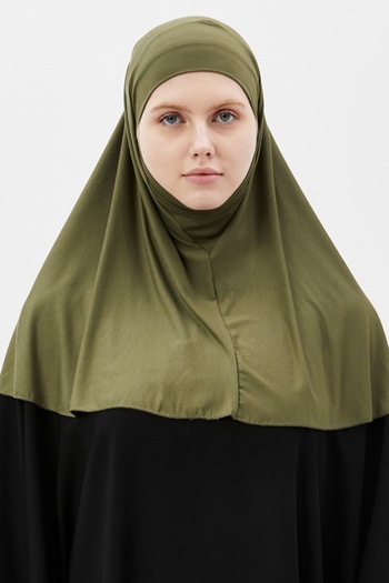Altobeh Ready-made Turban Veil Practical Scarf Hijab with Hijab - Prayer Cover Souffle (xl) - Khaki