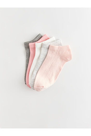 LC Waikiki Basic Girl's Booties Socks Pack of 5
