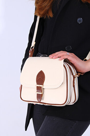 By Hakan JN-45 WOMEN'S BAGETTE BAG HANDBAG SLEEVE BAG SHOULDER BAG CREAM